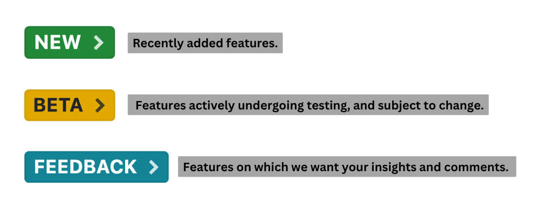 Image of each feature label and a description of each one's use case